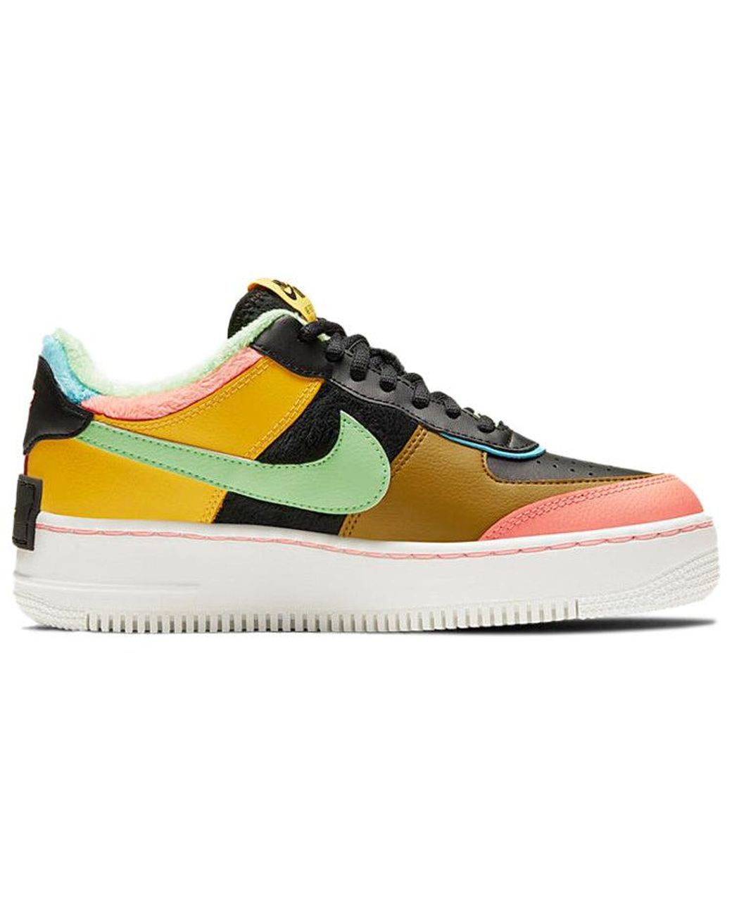 Nike Air Force 1 Shadow Se Olive Flak Black/pink/yellow | Lyst