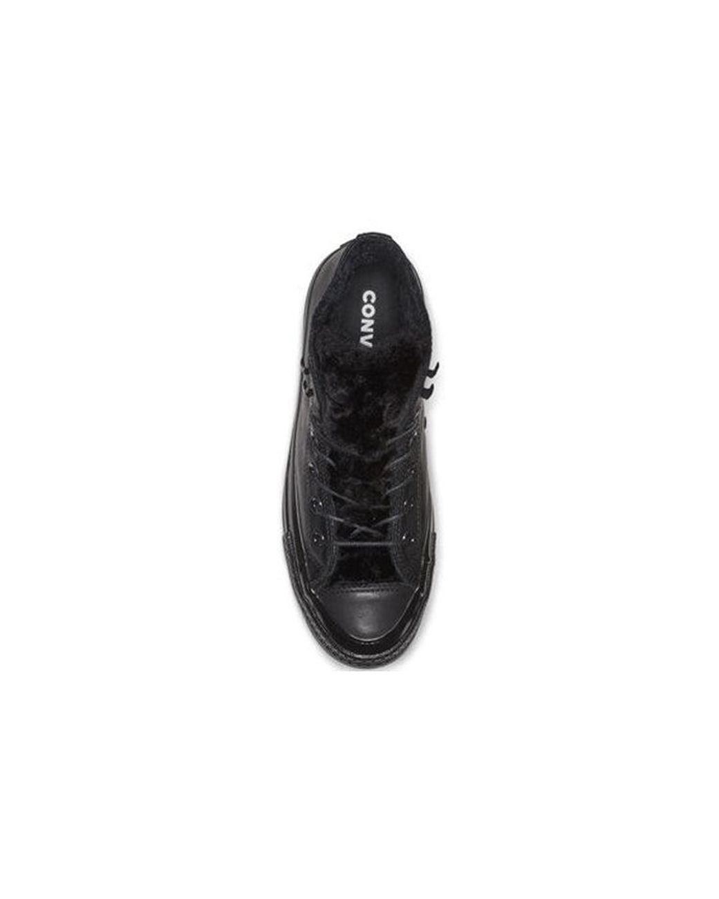 Converse Black (Wmns) Chuck Taylor All Star Street Warmer Ripple High Top Thick Sole