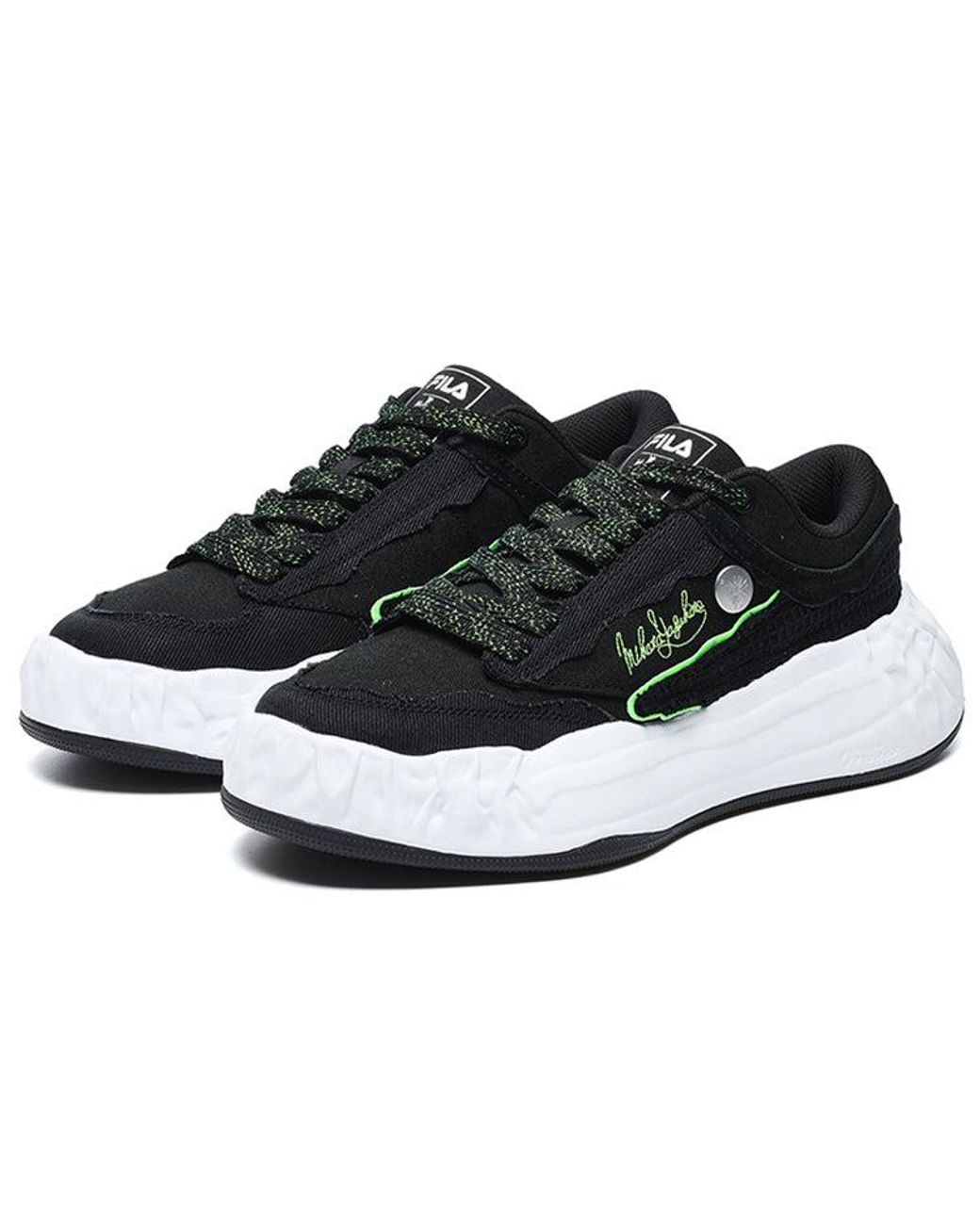 Fila Black Fm-15 X Mihara Canvas Shoes for men
