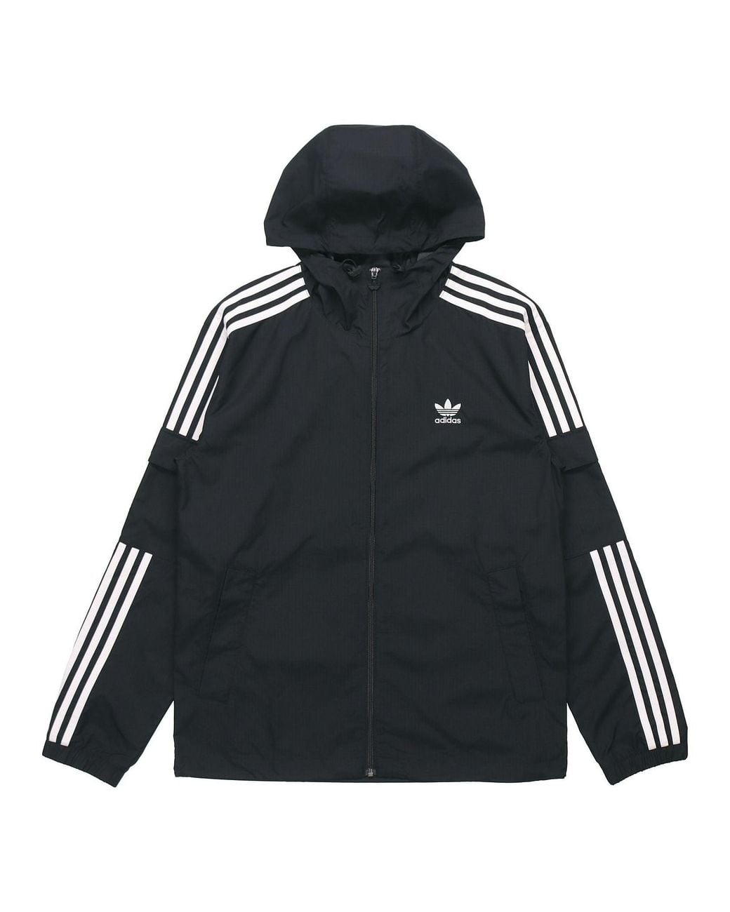 Adidas Black Originals 3-Stripes Wb Fz Hoodie Jacket For for men