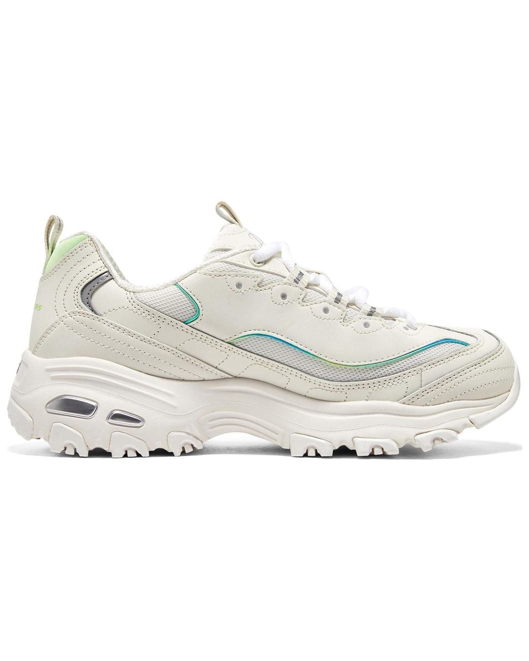 Skechers White (Wmns) D'Lites 1.0 Shoes 'Cream'