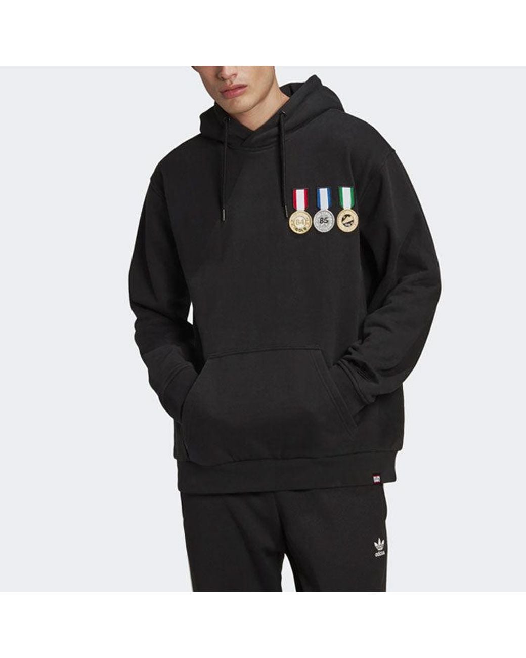 Adidas Blue Originals Run Dmc Contrasting Colors Printing Casual Sports for men