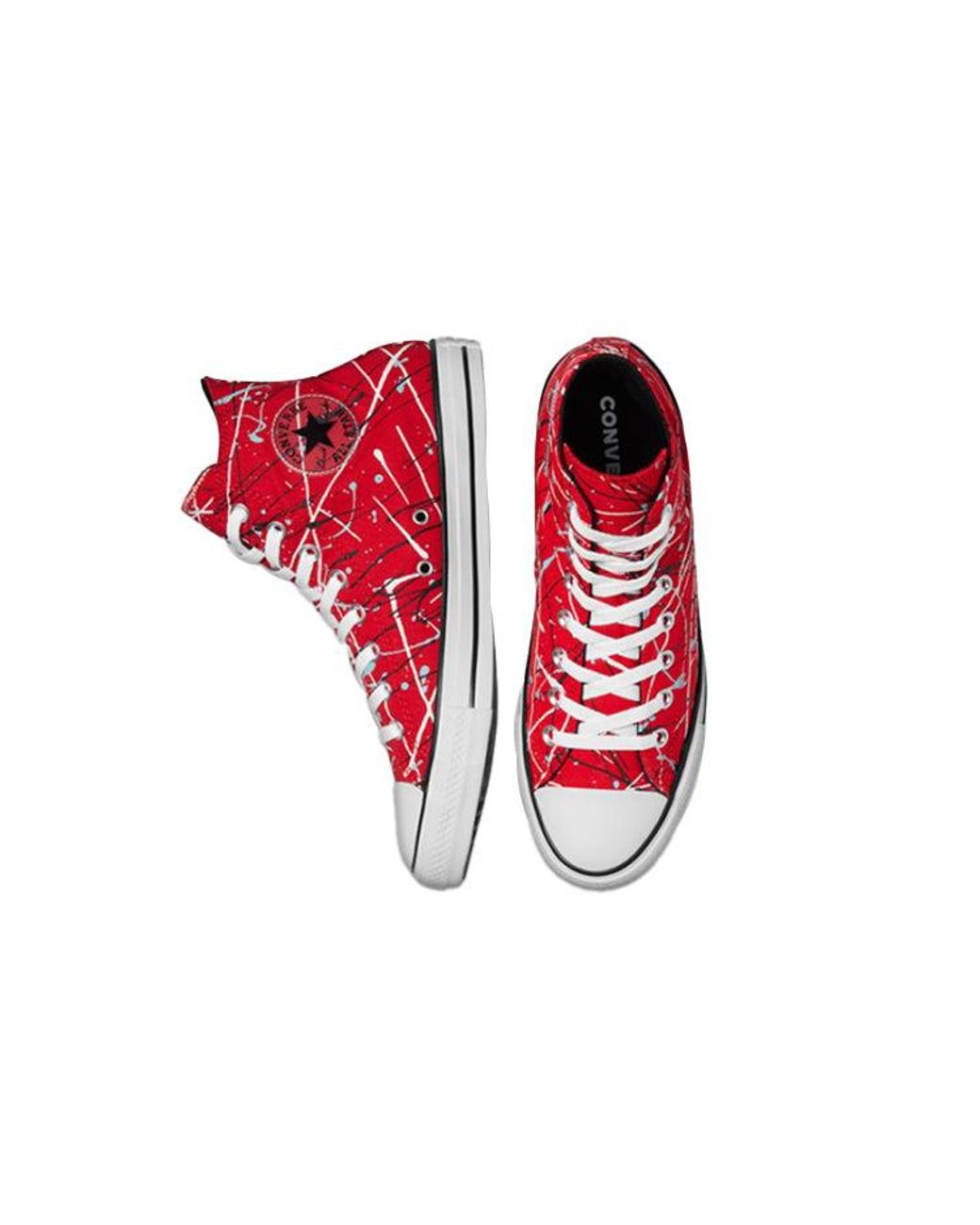 Converse Red Archive Paint Splatter Chuck Taylor All Star for men