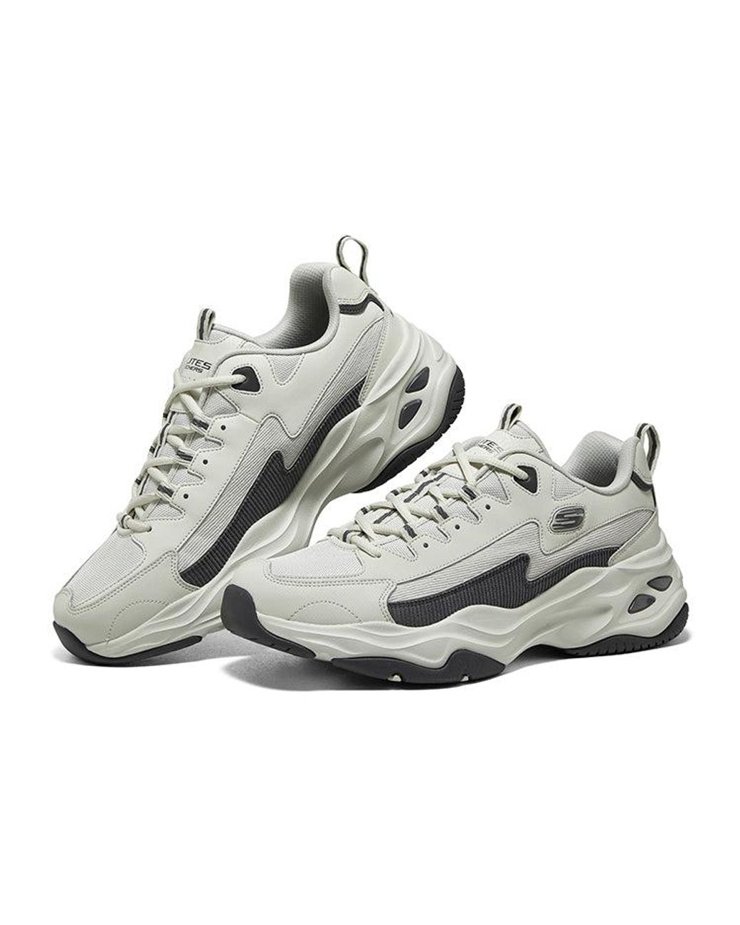 Skechers White D'Lites 4.0 Shoes for men