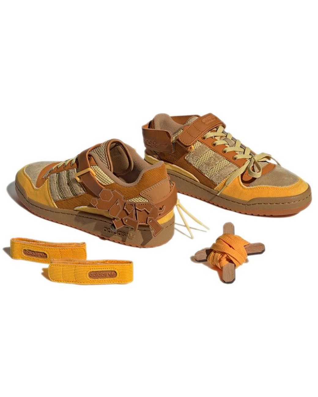 Adidas Brown Melting Sadness X Forum Exhibit Low 'Puppet Costume for men