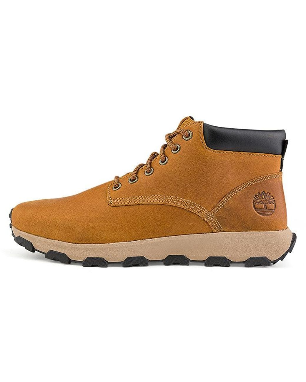 Timberland Brown Winsor Park Chukka Boots 'Wheat Full Grain' for men