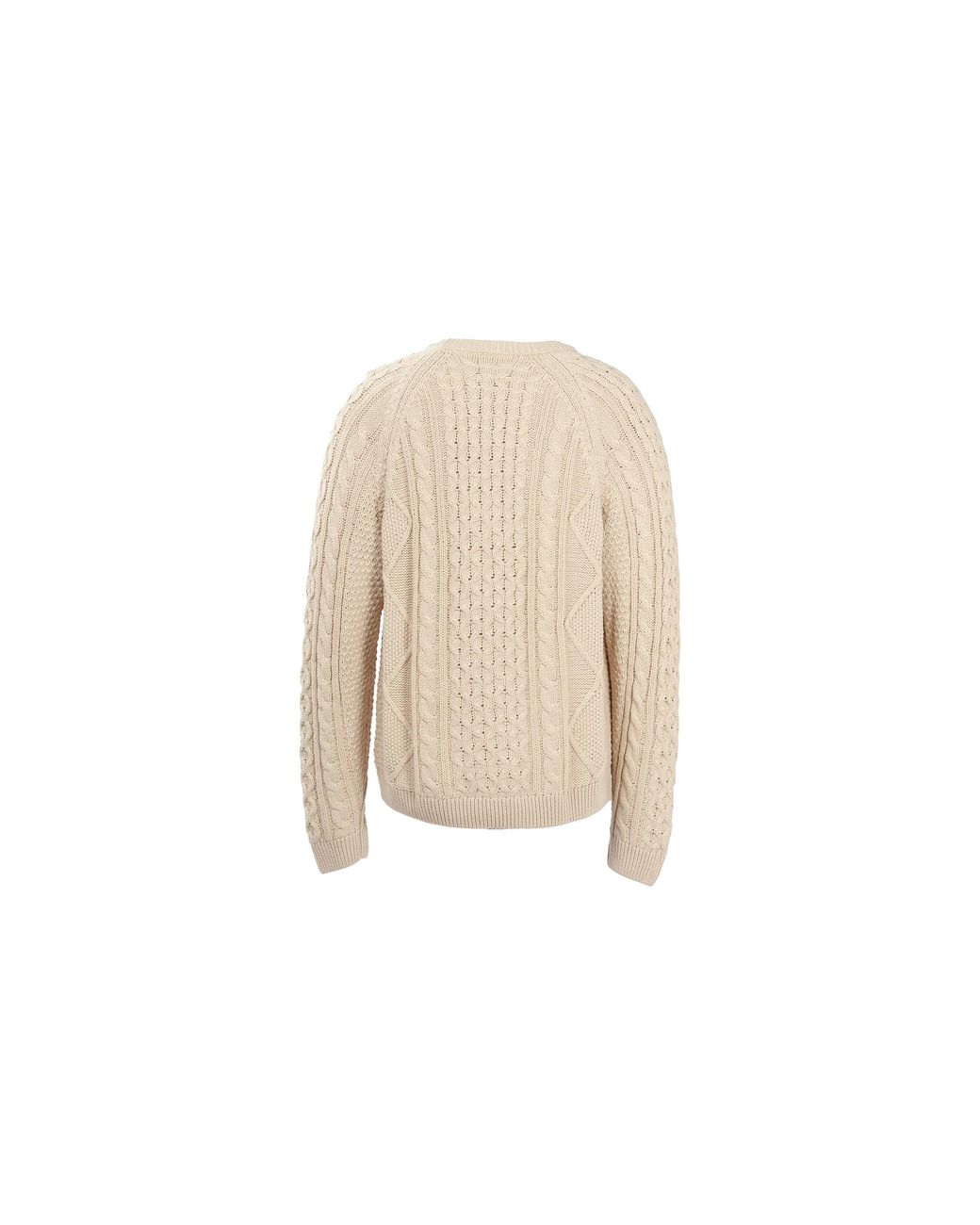 Nike Natural Solid Color Round Neck Knit Long Sleeves Wool Sweater Yellow for men