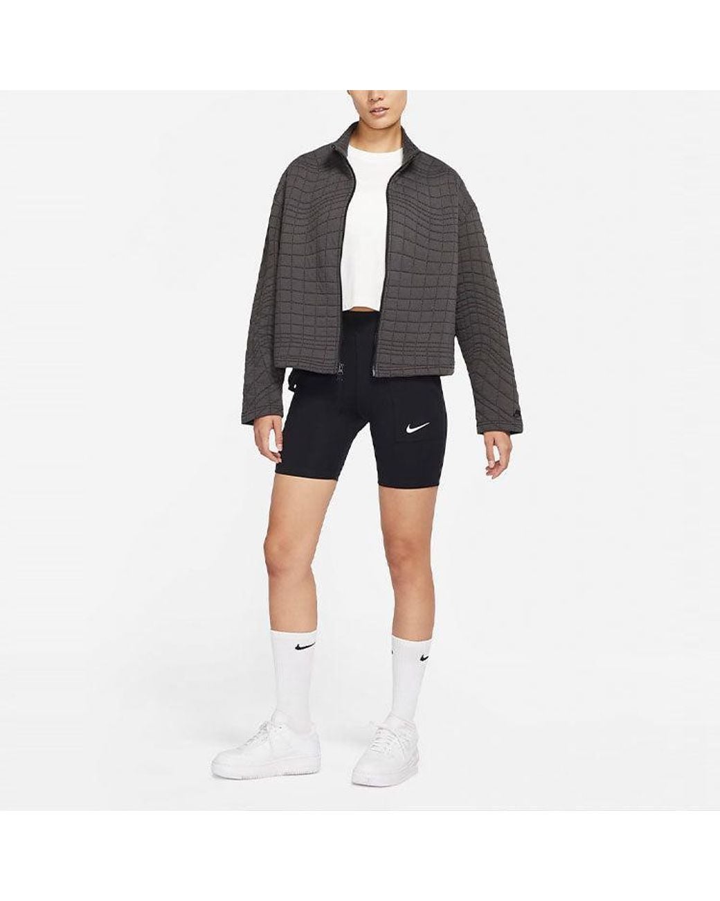 Nike Gray (Wmns) Ss22 Full-Length Zipper Cardigan Jacket