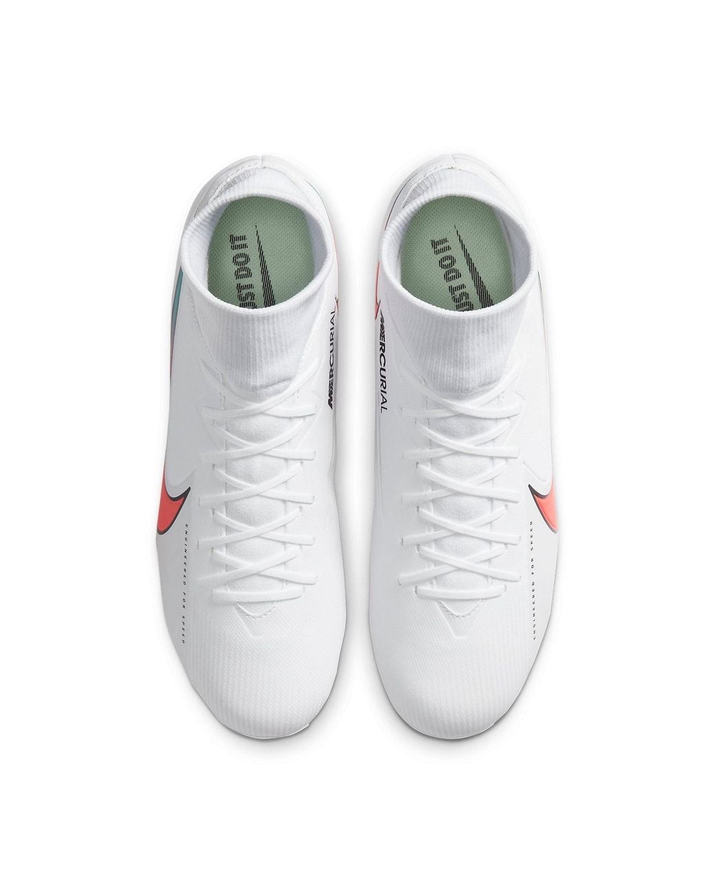 Nike White Mercurial Superfly 7 Academy Mg Crimson Jade' for men