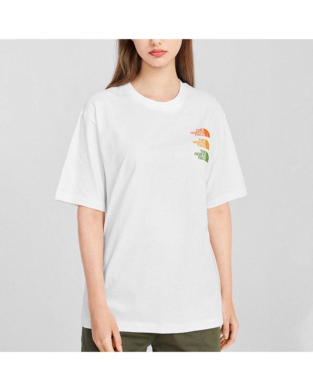 The North Face White Ss21 Tri Logo Shirt for men