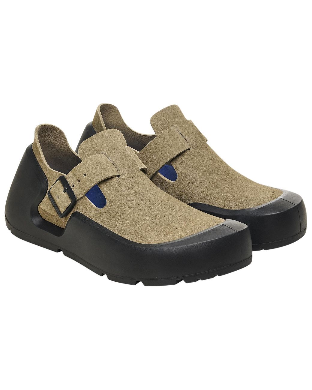 Birkenstock Brown Reykjavik Nubuk Leather Shoes 'Taupe' for men