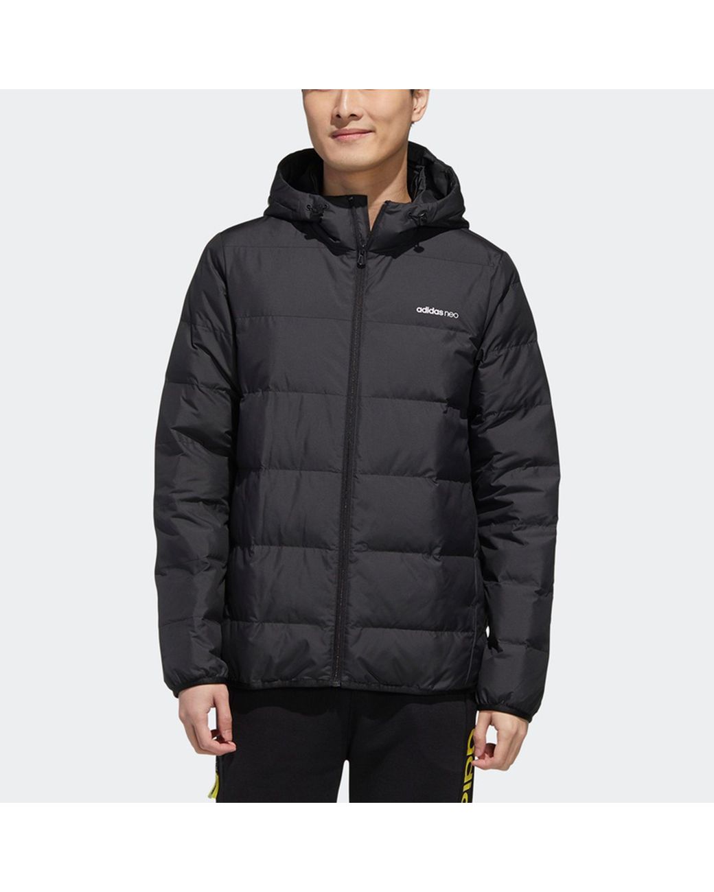Adidas Blue Neo M Trans Dwn Jkt Windproof Stay Warm Sports Hooded Down Jacket for men