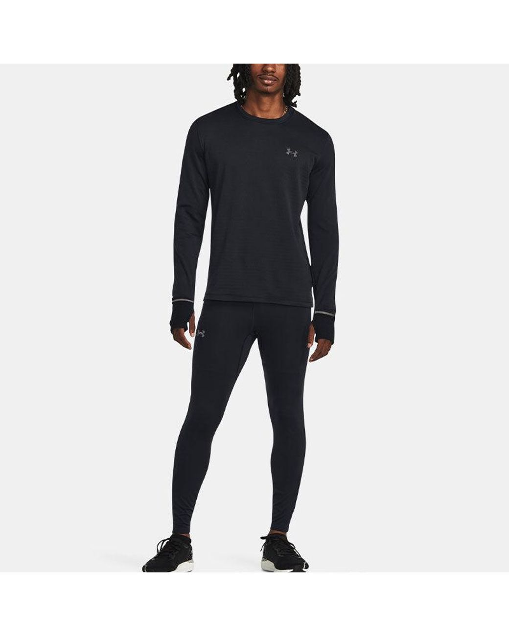 Under Armour Black Qualifier Long Sleeve T-Shirt for men