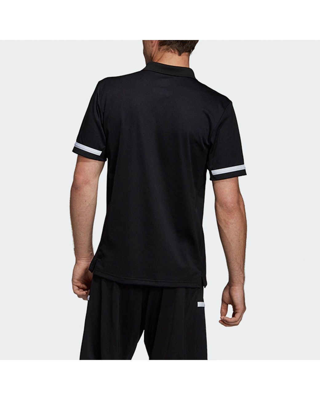 Adidas Black T19 Polo M Athleisure Casual Sports Badminton Short Sleeve Polo Shirt for men