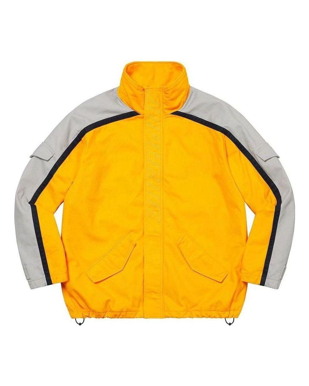 Supreme Yellow Brushed Twill Zip Jacket for men