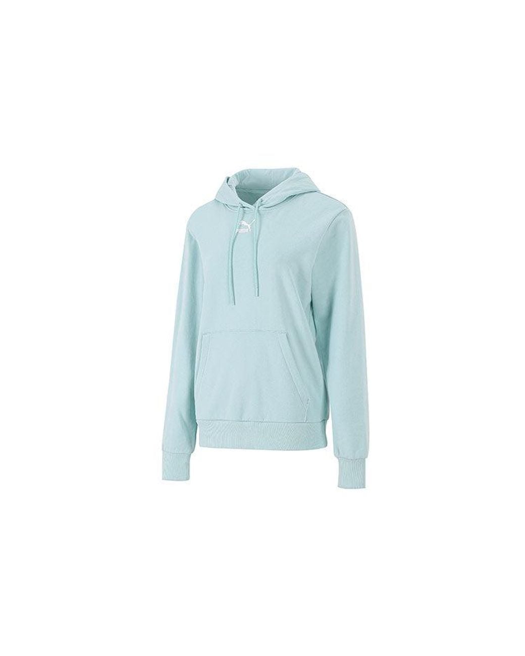 PUMA Blue (Wmns) Hoody Logo Pattern Printing Sports Drawstring Hoodie