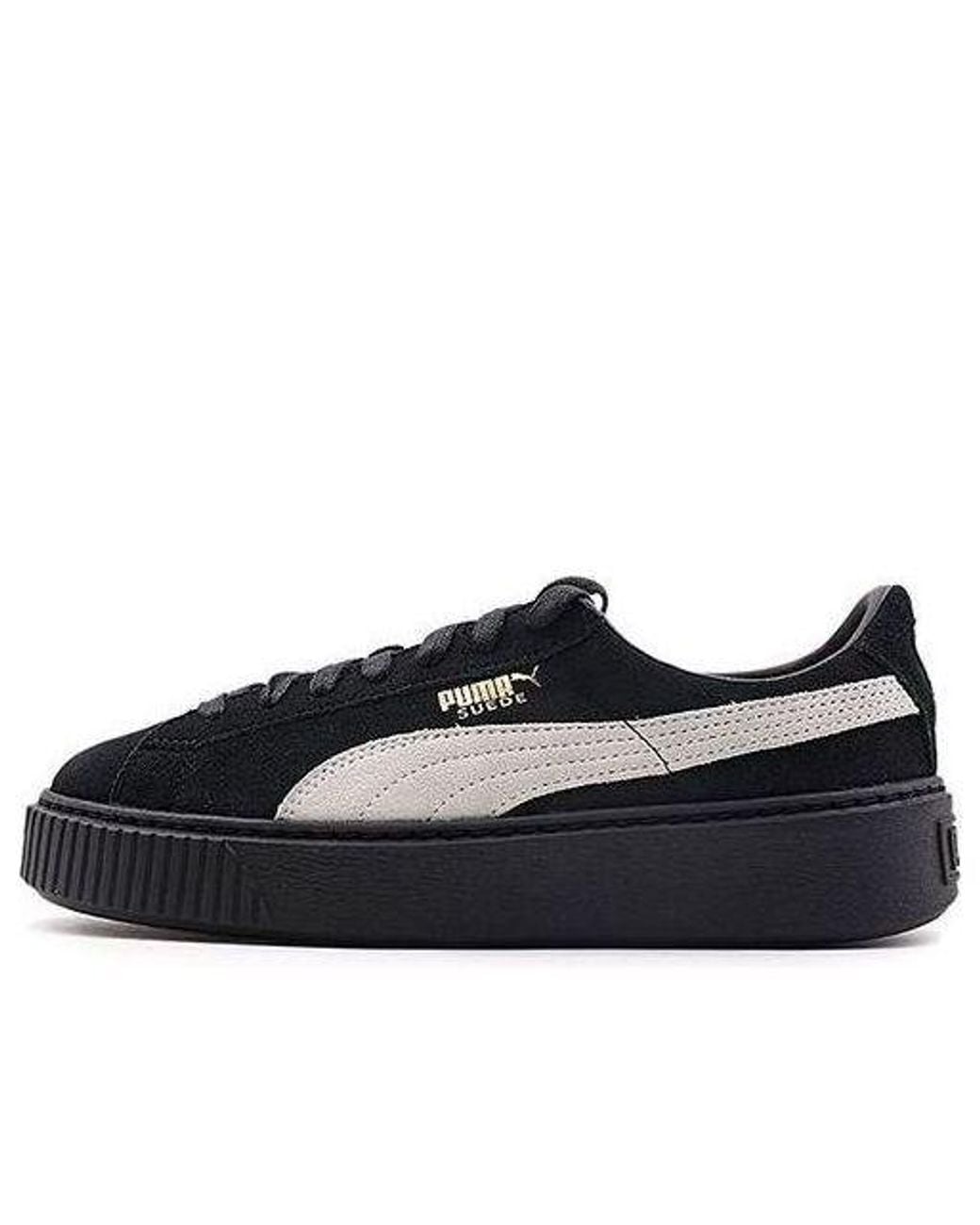 PUMA Black (Wmns) Suede Platform Core