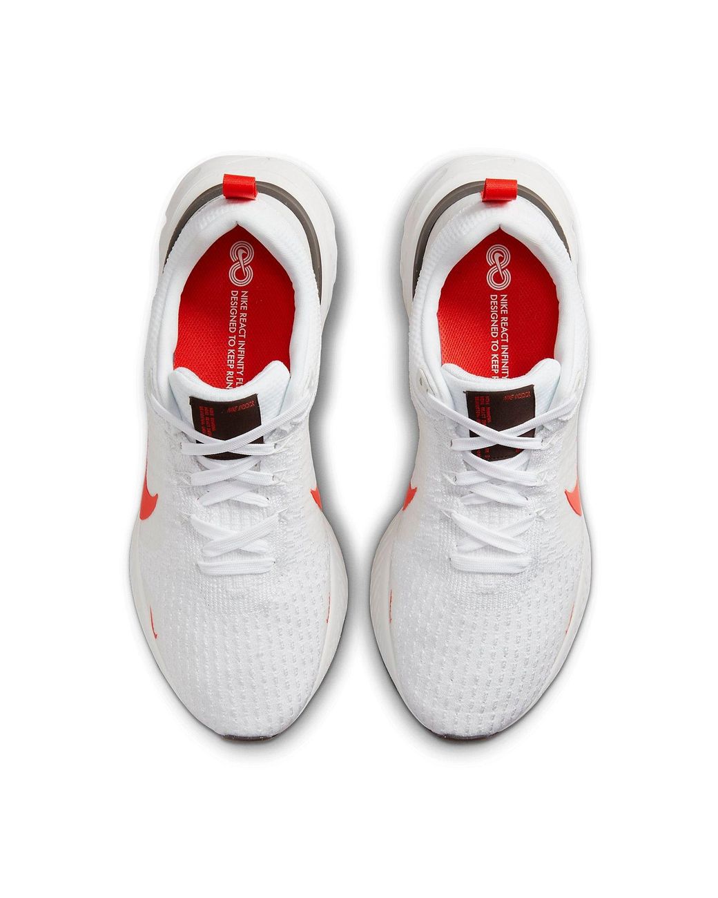 Nike White React Infinity 3 Road Running Shoes for men