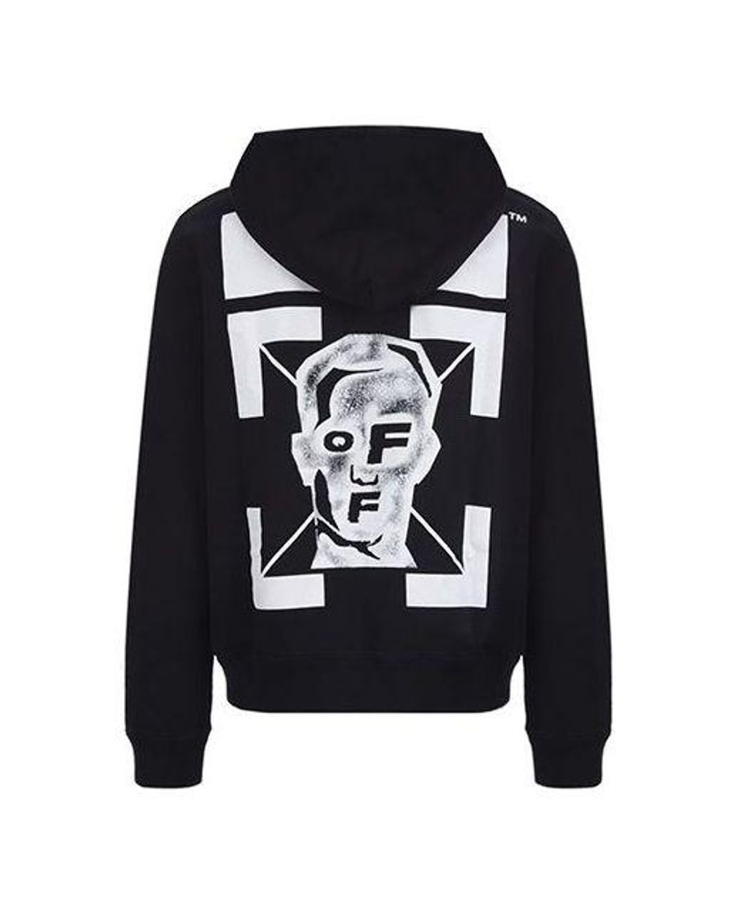 Off-White c/o Virgil Abloh Blue Fw20 Pivot Fish Printing Hooded Pullover for men