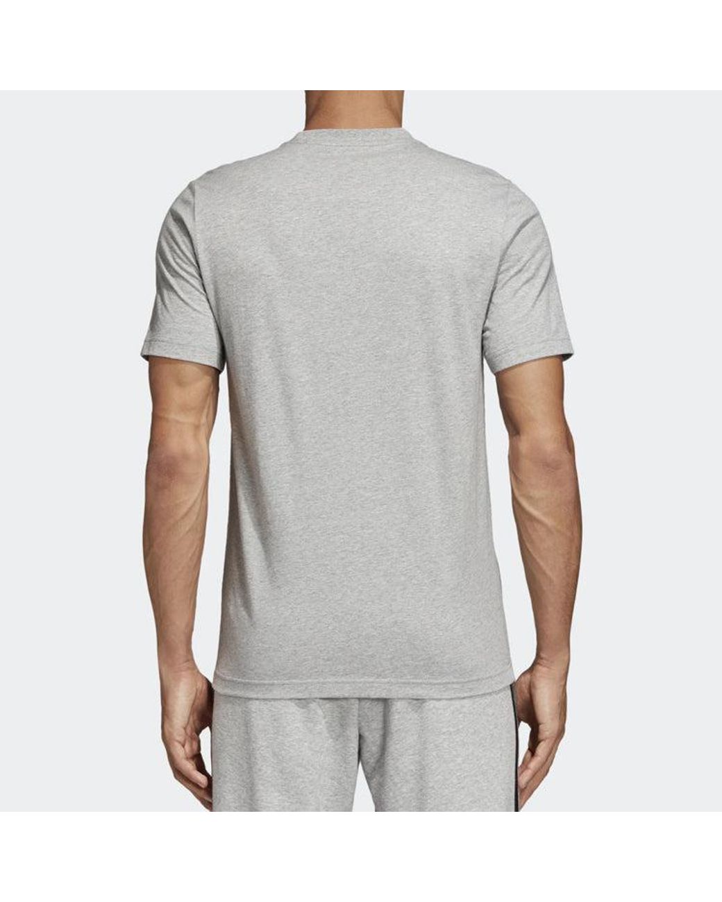 Adidas Gray E Pin Tee Sports Stylish Round Neck Short Sleeve for men