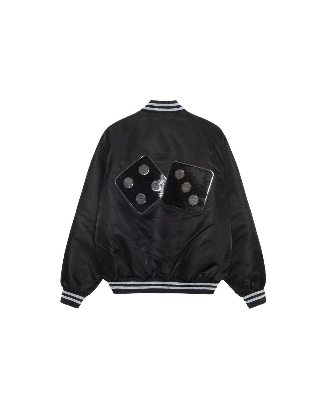 Stussy Black Sequins Satin Jacket for men