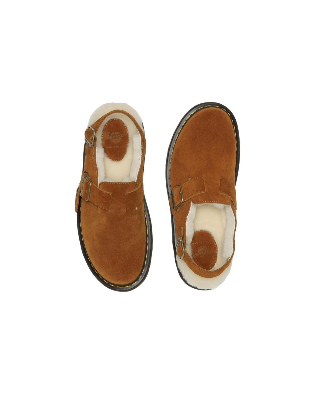 Dr. Martens Brown Jorge Shearling Slingback Mule for men