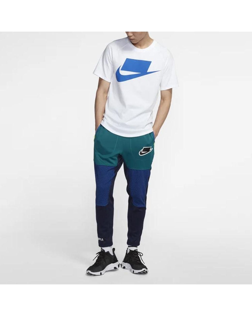 Nike White Sportswear Classic Sports Training Round Neck Short Sleeve for men