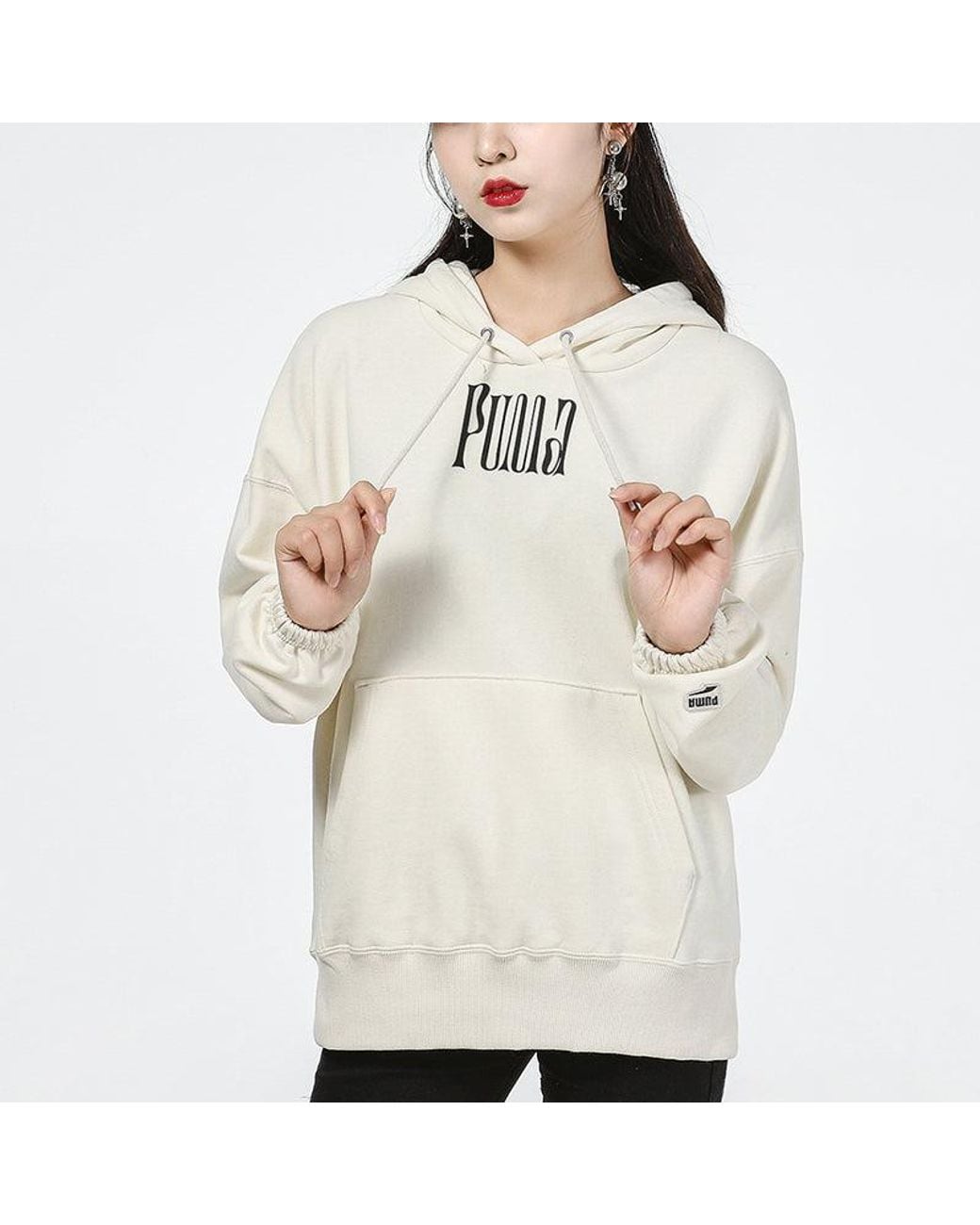 PUMA Gray (Wmns) Downtown Graphic Hoodie