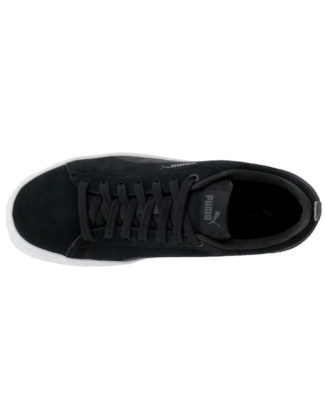 PUMA Black Smash Platform Suede Casual Board Shoes for men