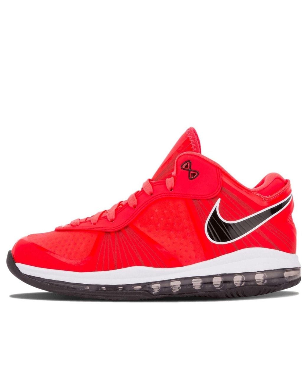 Nike Red Lebron 8 V/2 Low "Solar" for men