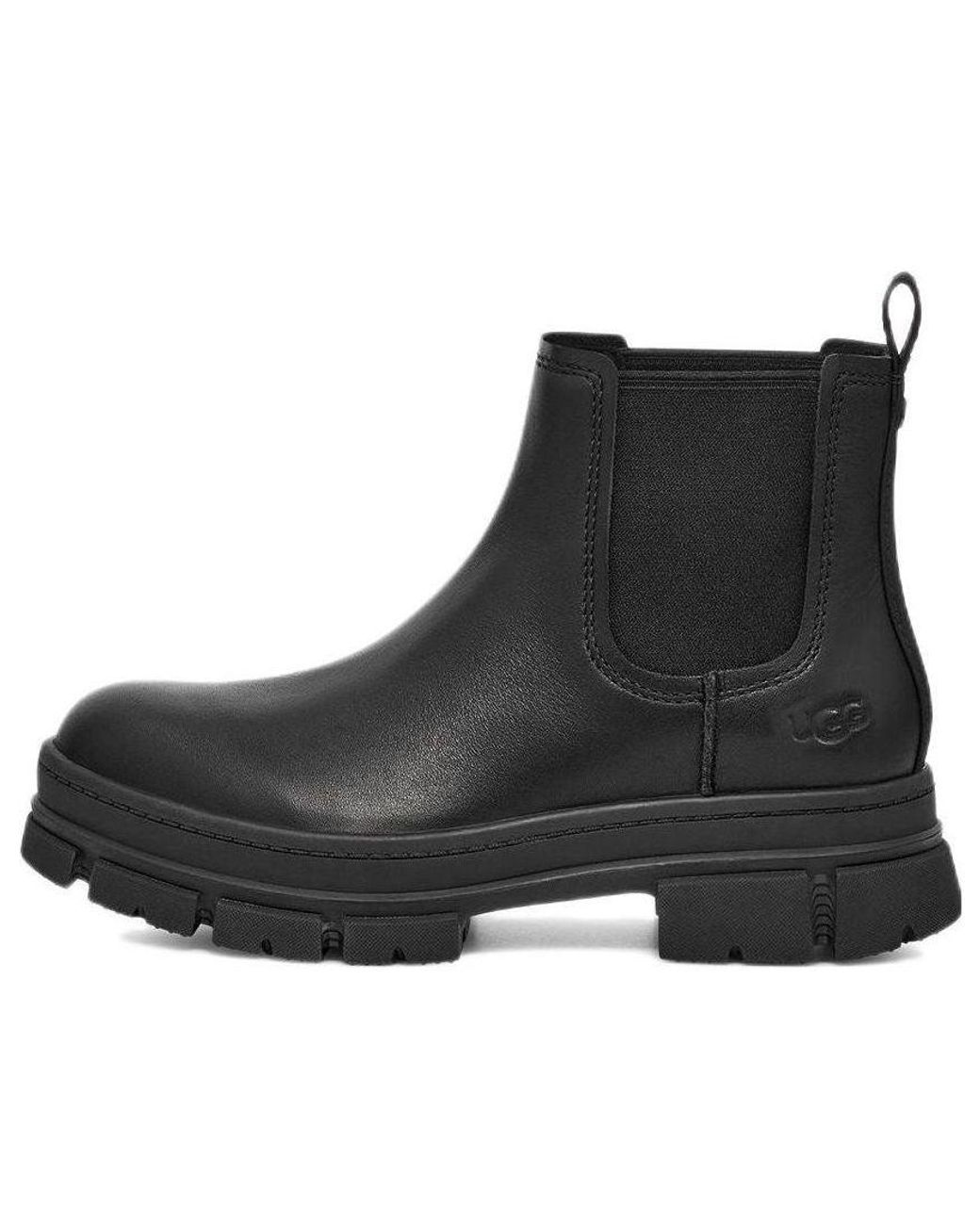 Ugg Black Ashton Chelsea Leather Boots