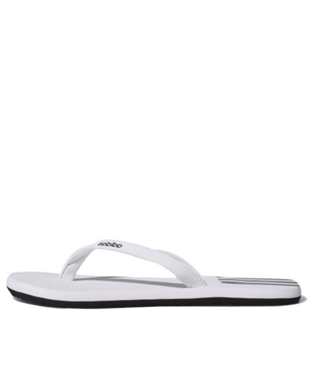 adidas Eezay Flip-flops Slides White/black | Lyst