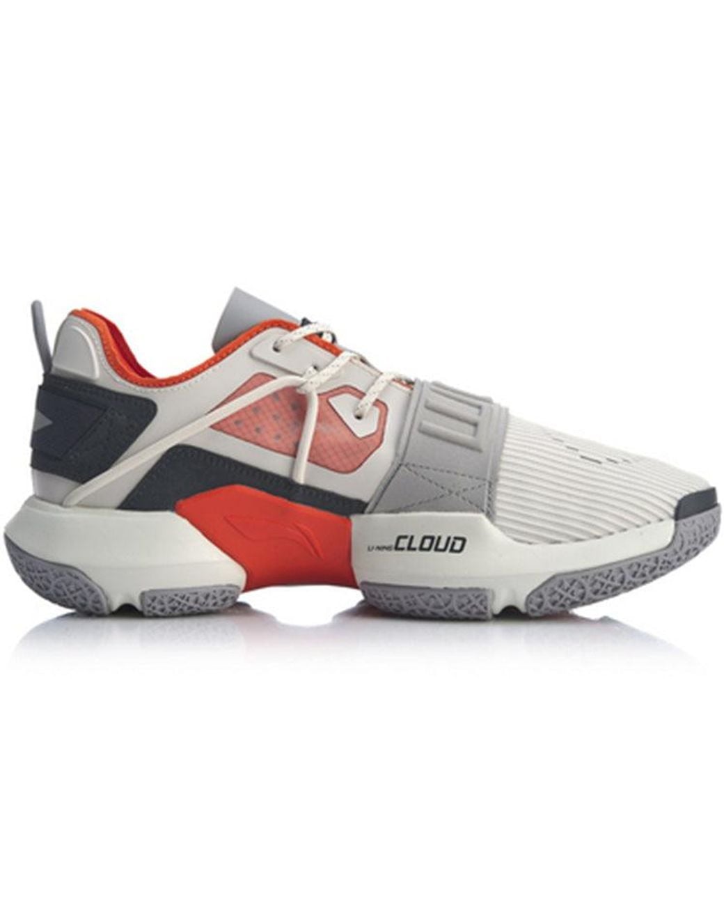Li-ning Gray Wowtr Shock Absorption Basketball Shoe for men
