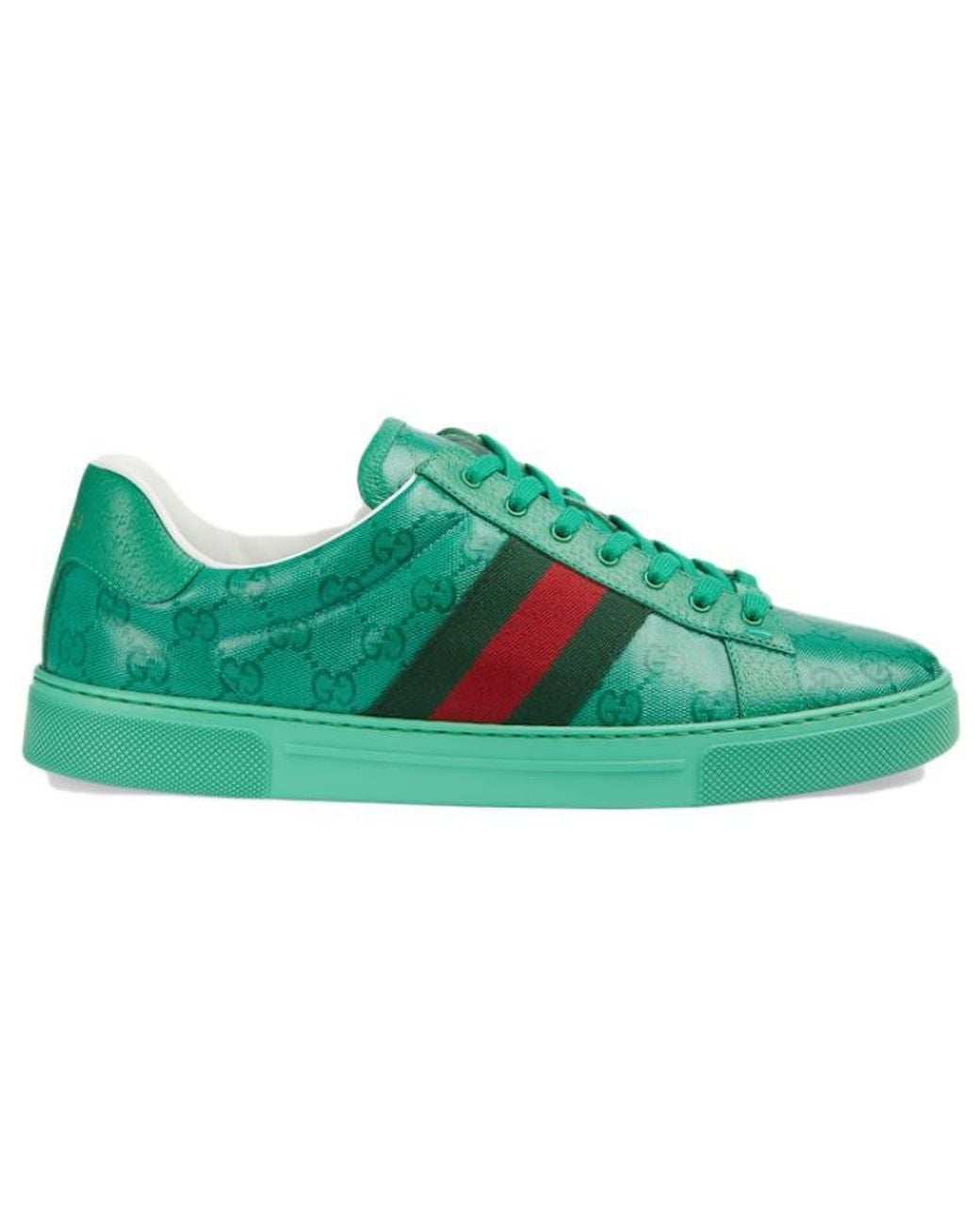 Gucci Green Ace Gg Crystal Canvas Sneaker for men