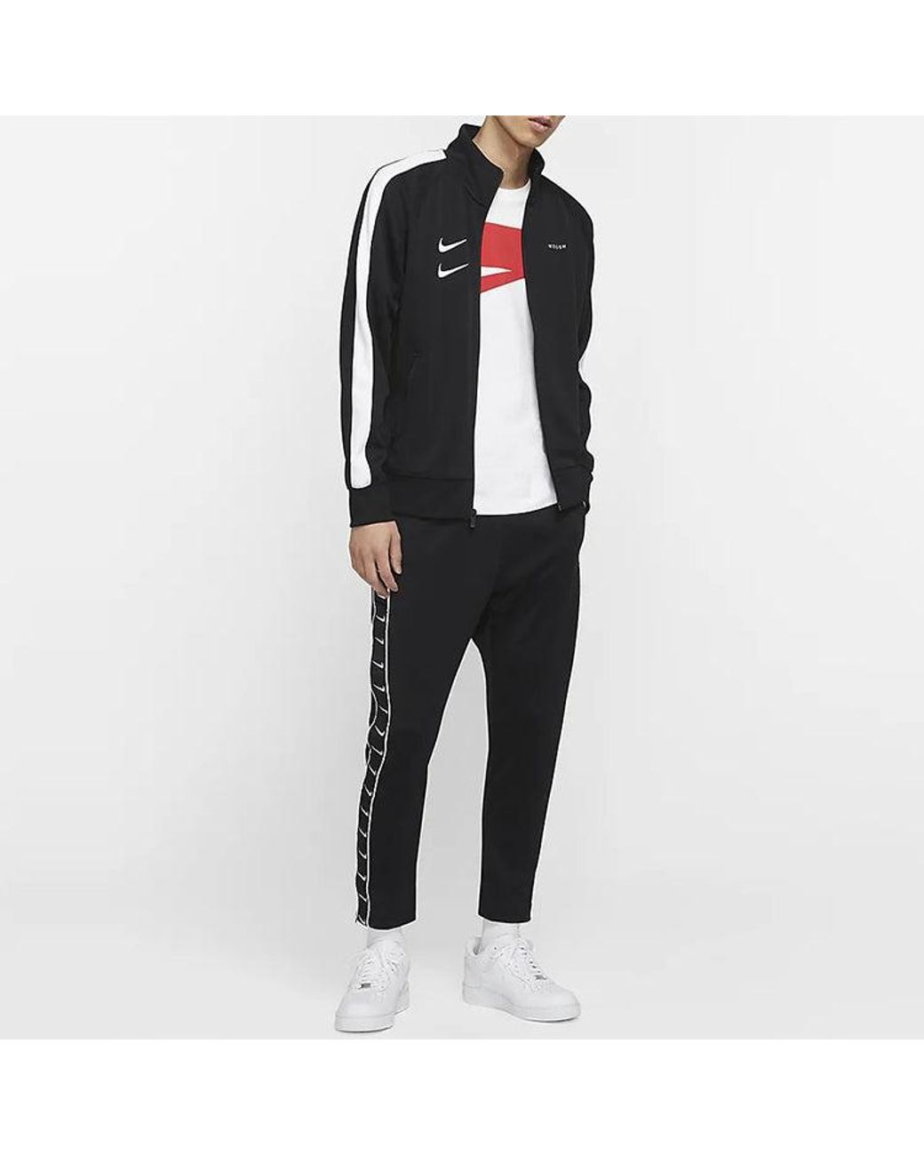 Nike Black Sportswear Swoosh Jcaket Cj4885-010 for men