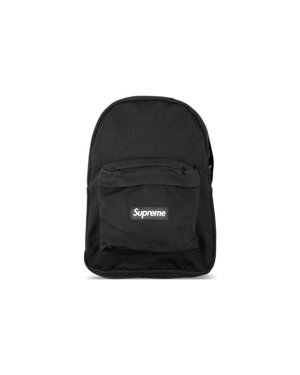 Supreme Black Canvas Backpack for men