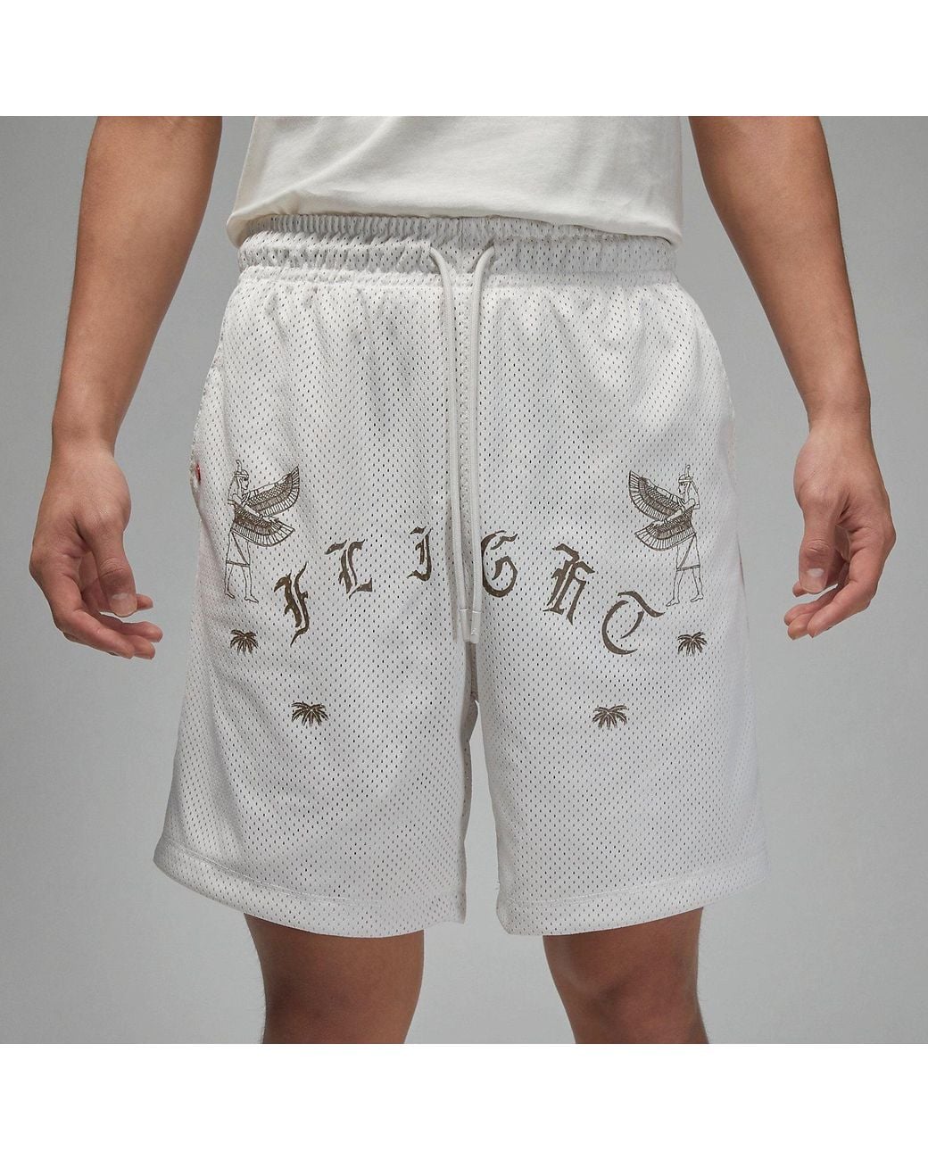 Nike Gray Artist Series By Umar Rashid Mesh Shorts for men
