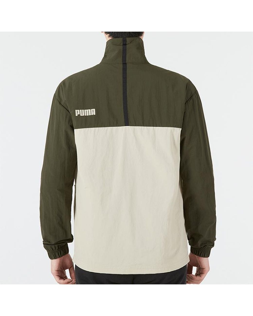 PUMA Green Windbreaker Jacket for men