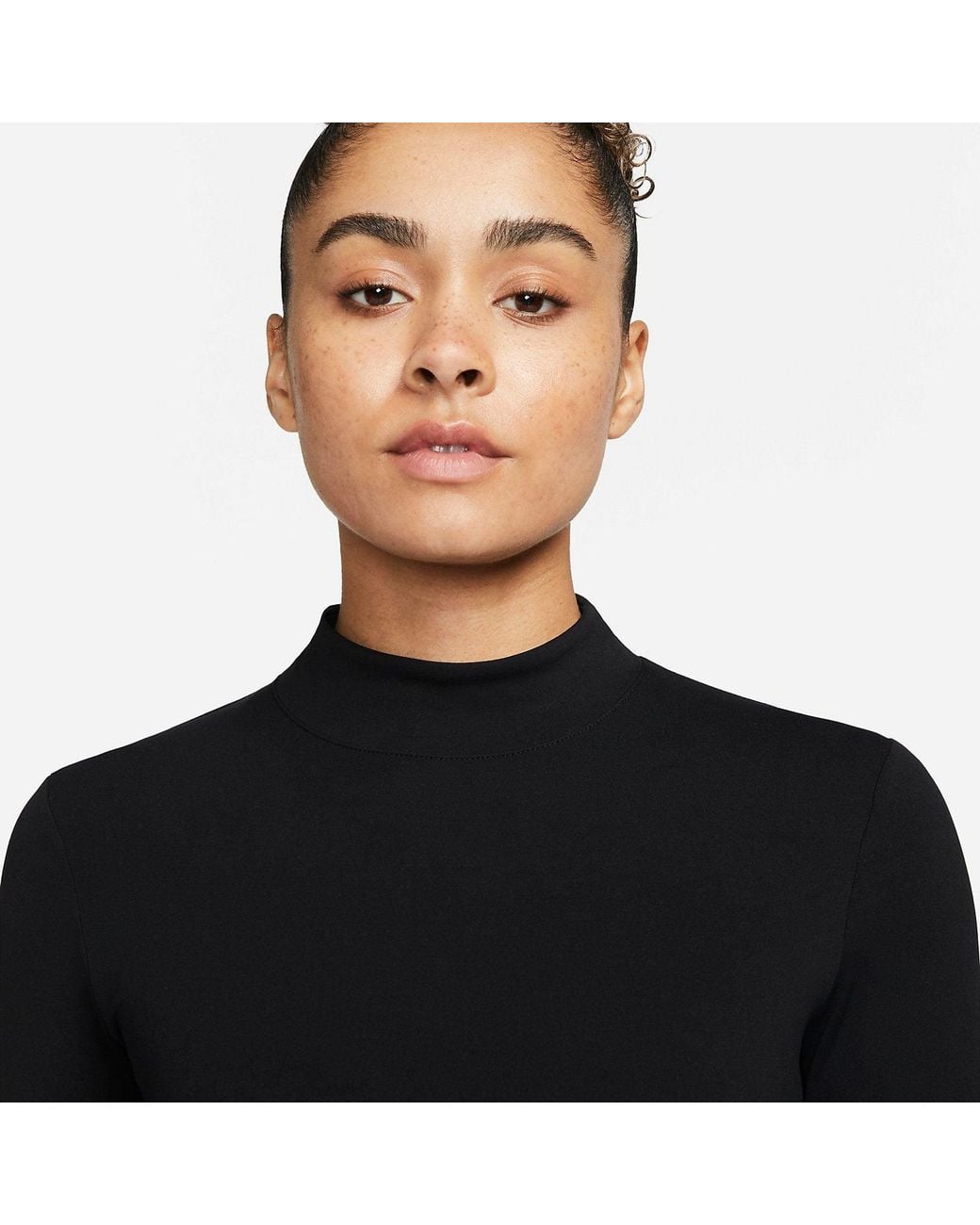 Nike Black (Wmns) Swoosh Long Sleeve Yoga T-Shirt Dr2204-010