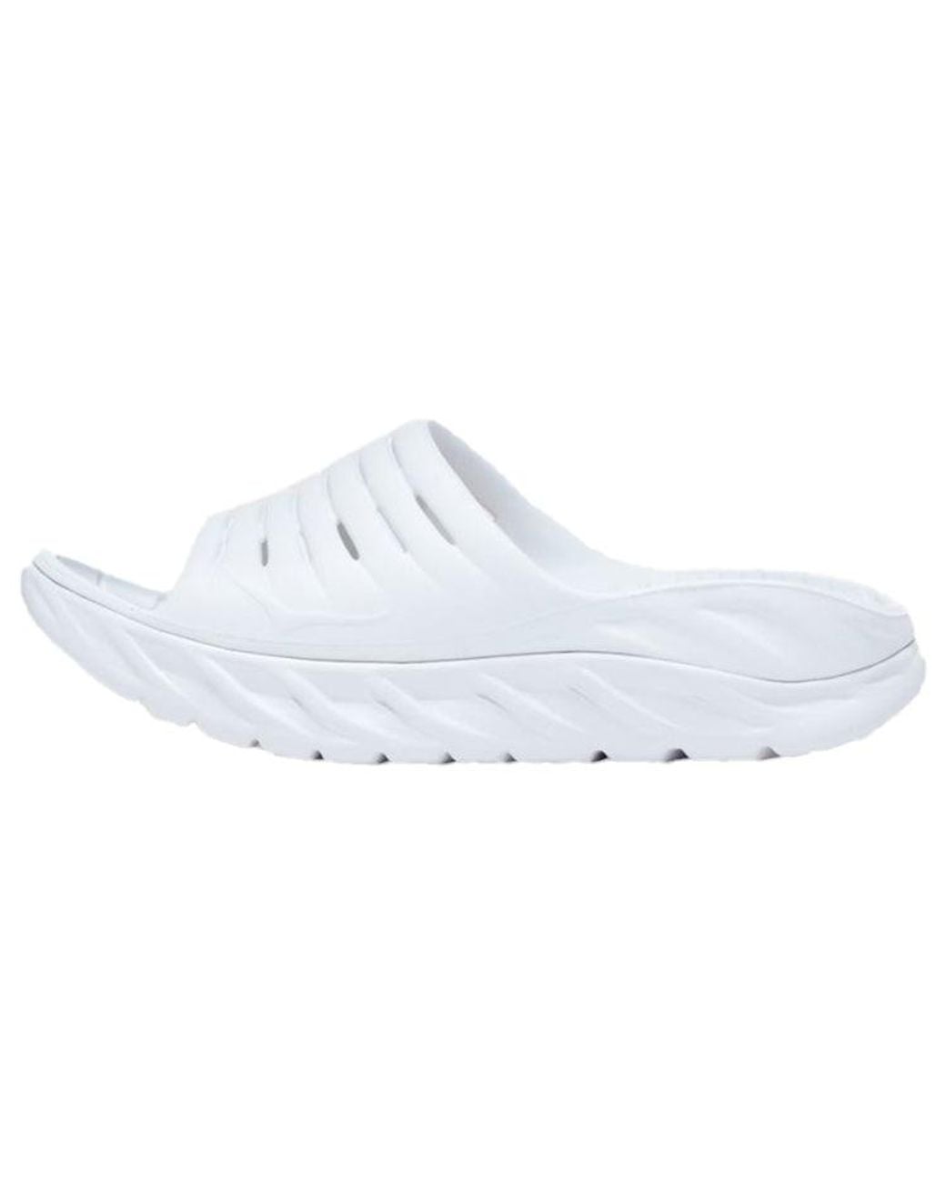 Hoka One One White Ora Recovery Slide for men