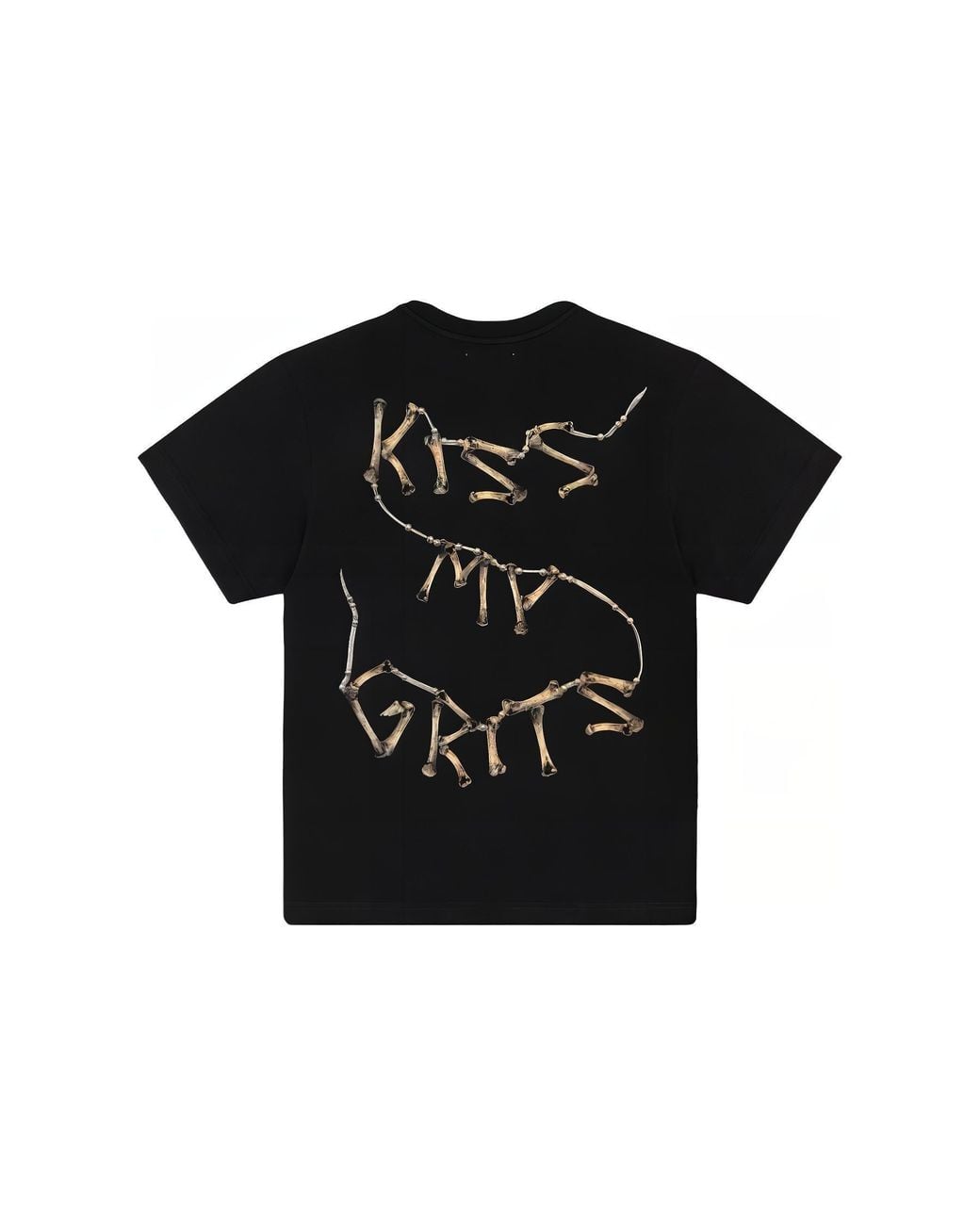 DENIM TEARS Black Ss24 Kiss My Grits Tee for men