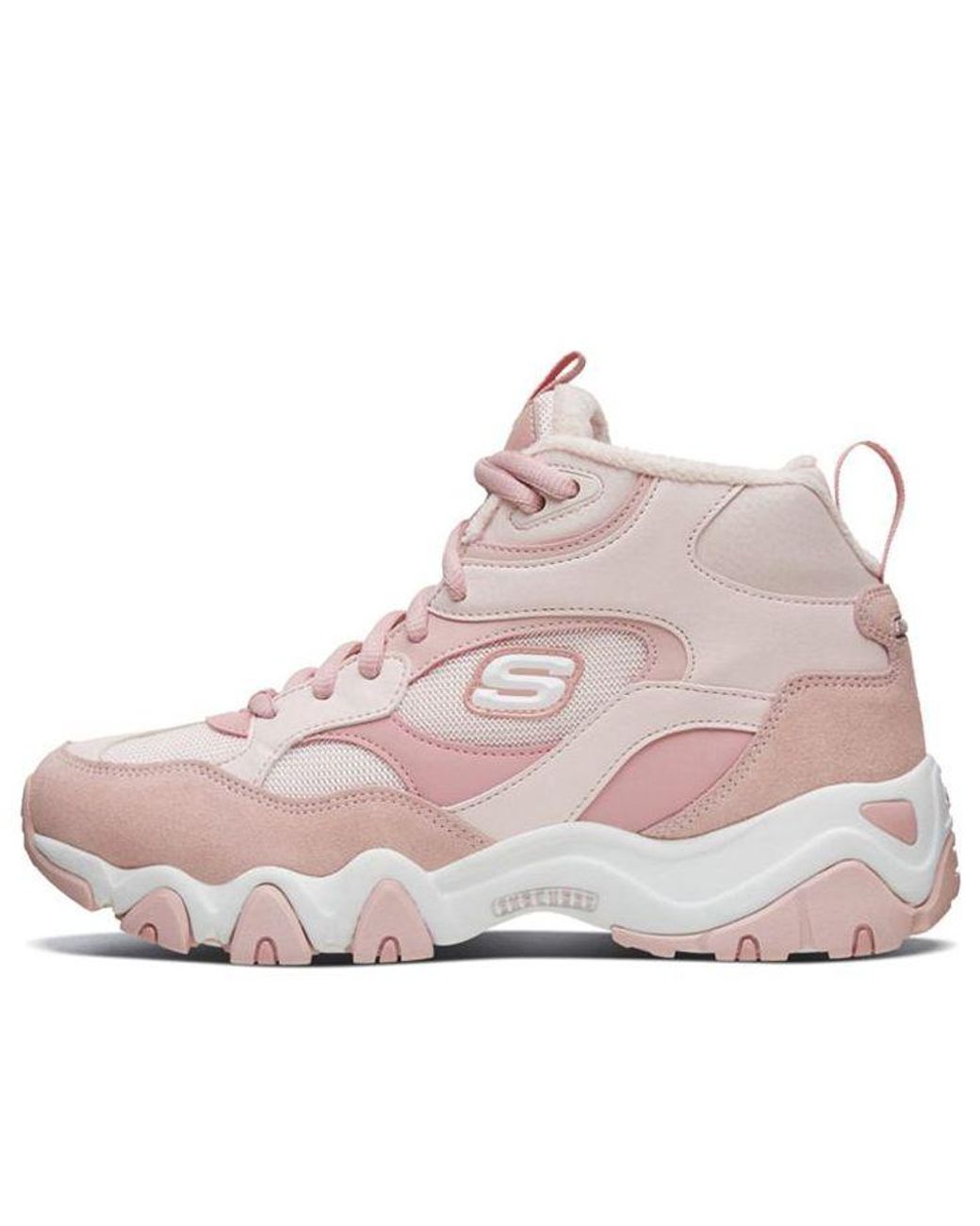 Skechers Pink (Wmns) D Lites 2.0 High-Top Running Shoes