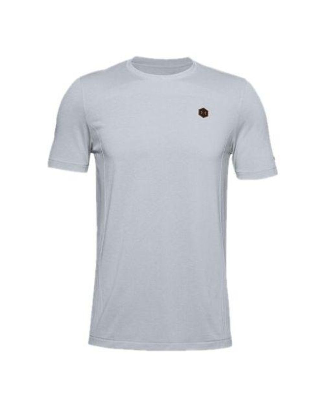 Under Armour Gray Rush Seamless Fitted T-Shirt for men