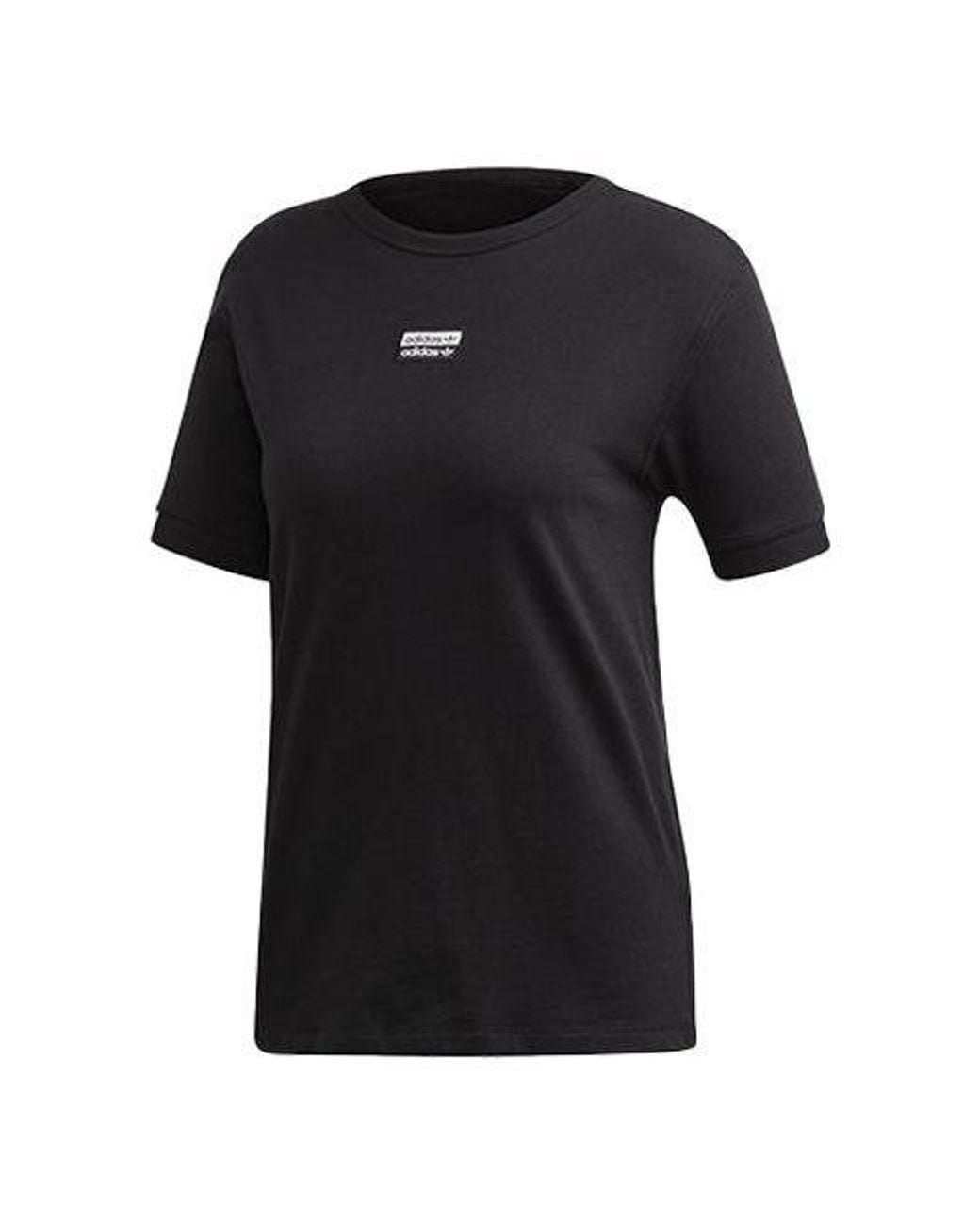 Adidas Black (Wmns) Classic Box Logo Pattern Short Sleeve