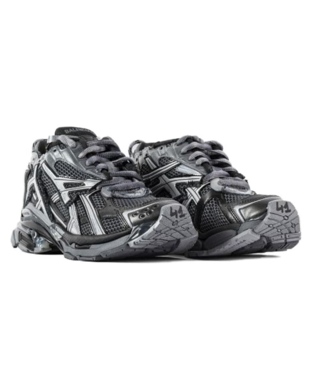 Balenciaga Black Runner Sneakers 'Dark And Mesh And Nylon' for men
