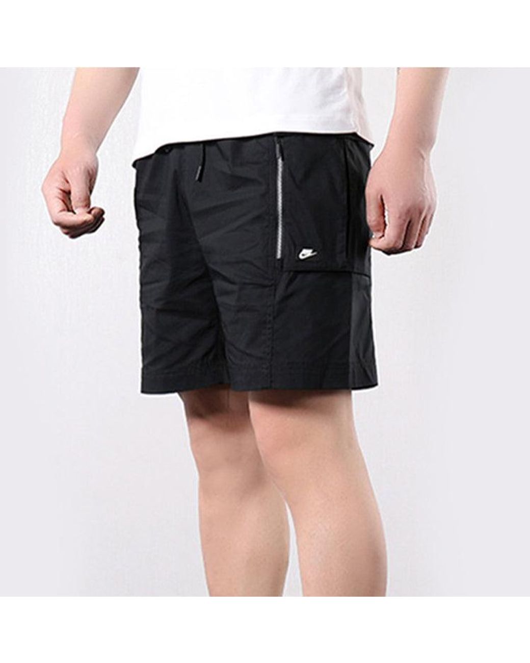 Nike Blue Sports Shorts Elastic Waist Breathable Fitness Workout Sportswear for men