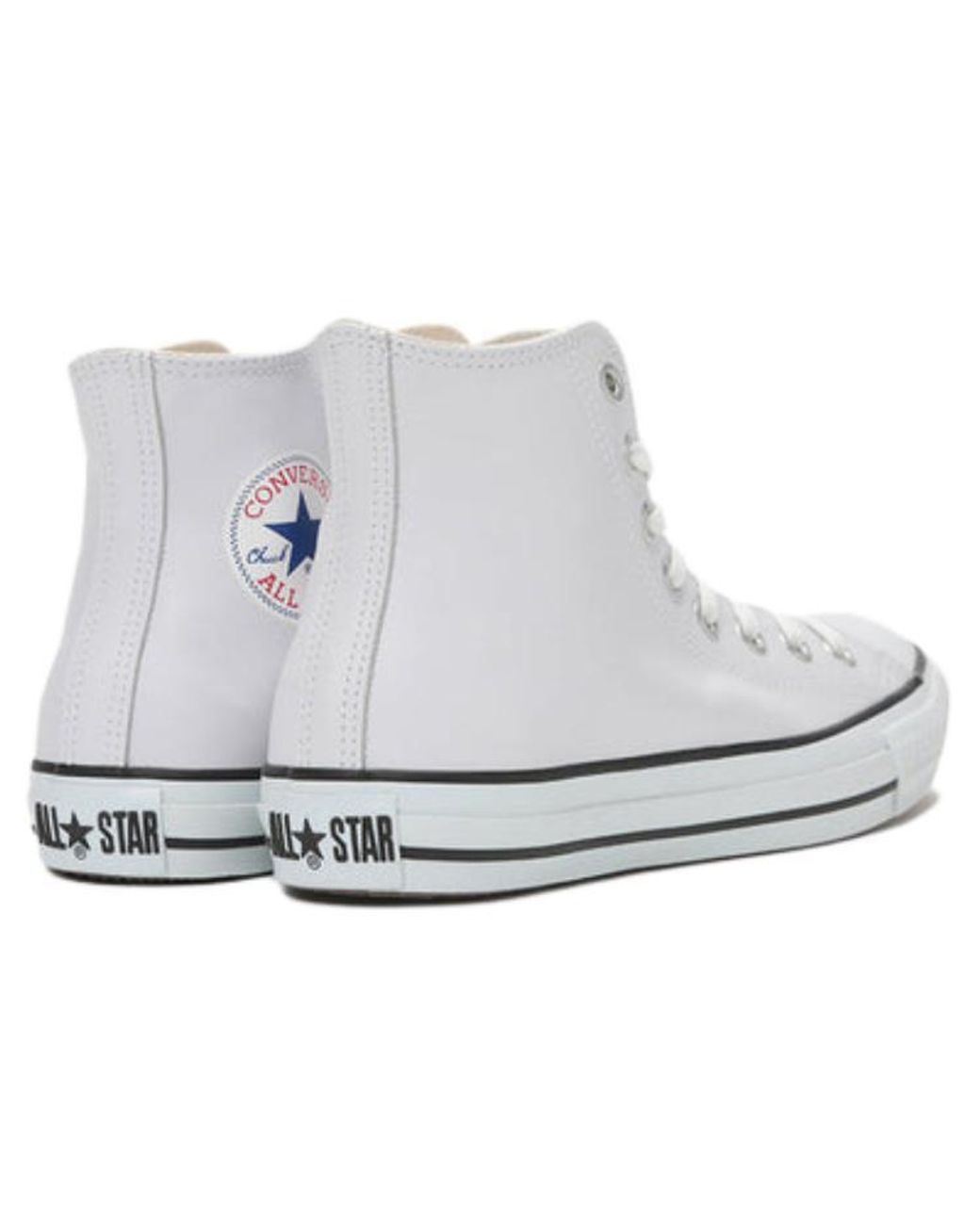 Converse White All Star Leather High Top 'Off- for men