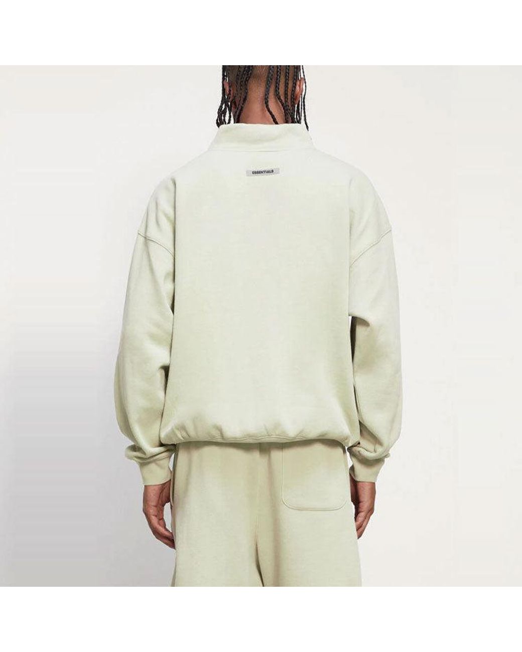 Fear Of God White Fw20 Half Zip Sweatshirt 'Sage' for men