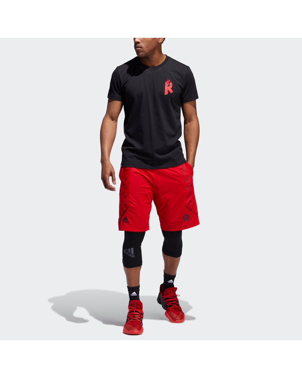 Adidas Red Ros C365 Short Casual Sports Breathable Basketball Shorts for men
