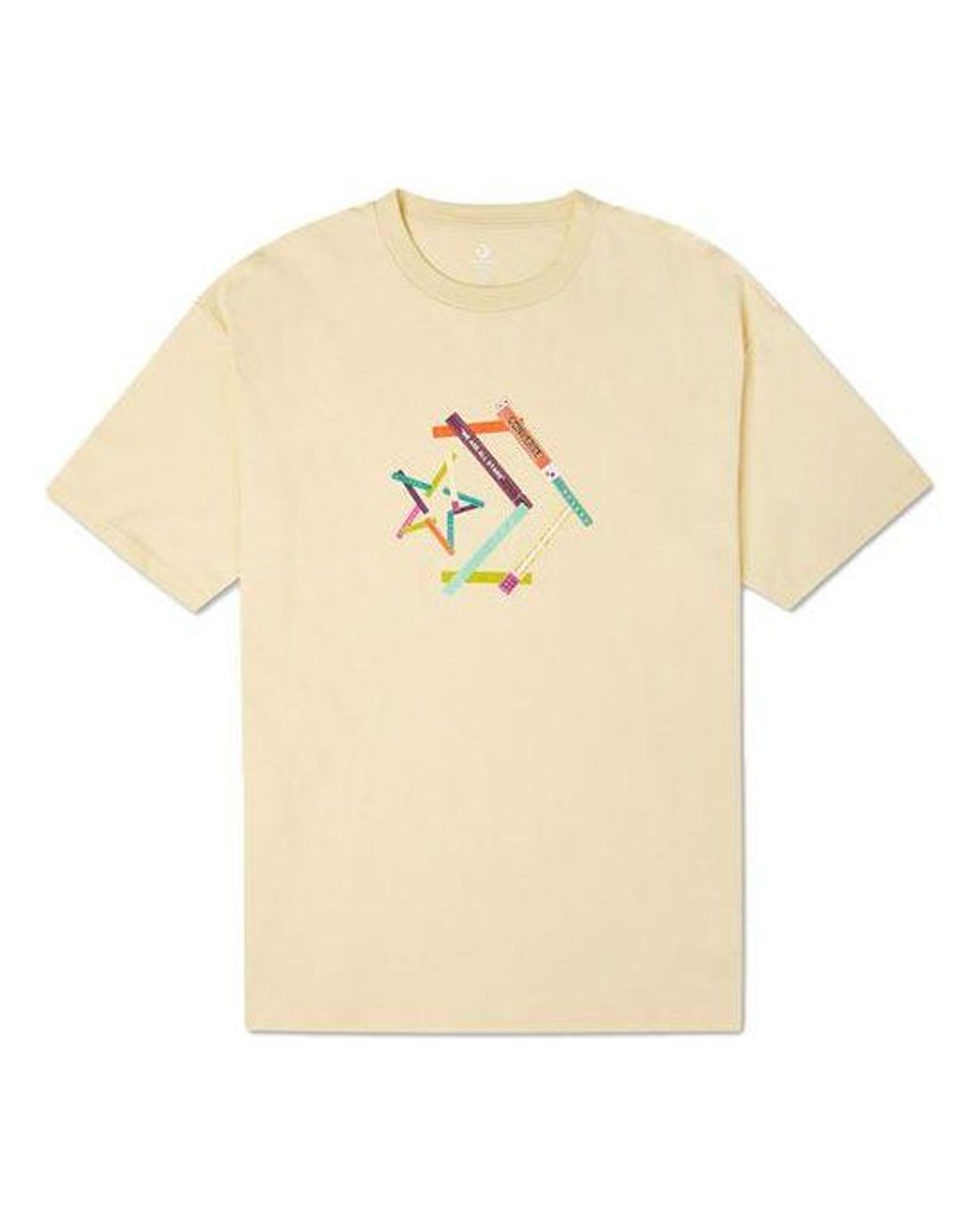 Converse Natural Pattern Printing Sports Round Neck Short Sleeve T-Shirt for men